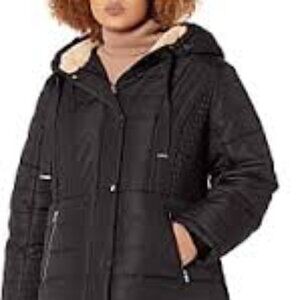 Intl D.e.t.a.i.l.s Women's Zip Front Hooded Winter Coat Jacket Size M/M